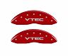 MGP Caliper Covers 4 Caliper Covers Engraved Front & Rear Vtech Red finish silver ch
