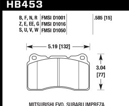 HAWK 03-06 Evo / 04-09 STi / 09-10 Genesis Coupe (Track Only) / 2010 Camaro SS HT-14 Race Front Brak for Acura TL UA6