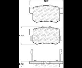 StopTech StopTech Street Select Brake Pads - Rear for Acura TL UA6