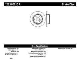 StopTech StopTech 03-11 Acura TL / Honda Element Right Rear Sportstop Cryo Sport Drilled Rotor for Acura TL UA6