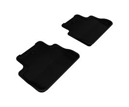 3D Mats 2009-2014 Acura TL FWD Kagu 2nd Row Floormats - Black for Acura TL UA8