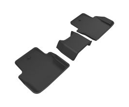 3D Mats 2015-2020 Acura TLX Kagu 2nd Row Floormats - Black for Acura TLX UB1