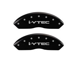 MGP Caliper Covers 4 Caliper Covers Engraved Front & Rear i-Vtec Black finish silver ch for Acura TLX UB1