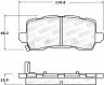 StopTech StopTech Street Brake Pads - Rear for Acura TLX Base/SH-AWD
