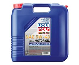 LIQUI MOLY 20L Leichtlauf (Low Friction) High Tech Motor Oil 5W40 for Acura TSX CL9