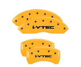 MGP Caliper Covers 4 Caliper Covers Engraved Front Acura Rear TSX Yellow Finish Black Char 2005 Acura TSX for Acura TSX CL9