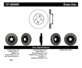 StopTech StopTech Nissan 370Z / 01-03 Acura CL / 06 EL / 04-09 TSX / 03-07 Honda Accord Coupe M/T / 05-08 Se for Acura TSX CL9