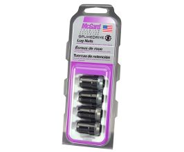 McGard SplineDrive Lug Nut (Cone Seat) M12X1.5 / 1.24in. Length (4-Pack) - Black (Req. Tool) for Acura TSX CL9