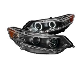 Anzo 2009-2012 Acura Tsx Projector Headlights w/ Halo Black (CCFL) (HID Compatible) for Acura TSX CU2