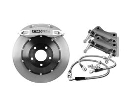 StopTech StopTech 09-10 Acura TSX Front BBK w/Black ST-40 Calipers Zinc Drilled 328x28mm Rotors/Pads/SS Line for Acura TSX CU2