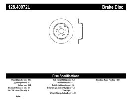 StopTech StopTech 07-14 Acura MDX / 07-14 Honda Pilot Drilled Sport Rear Left Rotor for Acura ZDX 1