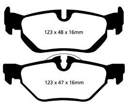 EBC 13+ BMW X1 2.0 Turbo (28i) Yellowstuff Rear Brake Pads for BMW 1-Series E