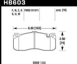 HAWK BMW 135i DTC-60 Race Front Brake Pads for BMW 1-Series E