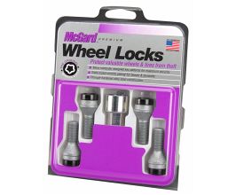 McGard Wheel Lock Bolt Set - 4pk. (Cone Seat) M12X1.5 / 17mm Hex / 25.5mm Shank Length - Black for BMW 1-Series E