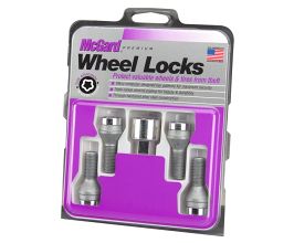 McGard Wheel Lock Bolt Set - 4pk. (Cone Seat) M12X1.5 / 17mm Hex / 25.5mm Shank Length - Chrome for BMW 1-Series E