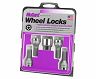 McGard Wheel Lock Bolt Set - 4pk. (Cone Seat) M12X1.5 / 17mm Hex / 25.5mm Shank Length - Chrome for Bmw 135is / 135i / 128i Base