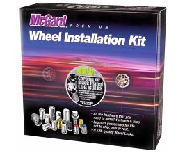 McGard 5 Lug Hex Install Kit w/Locks (Cone Seat Bolt) M12X1.5 / 17mm Hex / 25.5mm Shank L. - Black for BMW 1-Series E