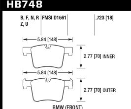 HAWK DTC-80 13-16 BMW 328i Front Race Brake Pads for BMW 2-Series F