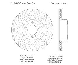 StopTech 12-16 BMW 328i Cryostop Premium Front Brake Rotor for BMW 2-Series F