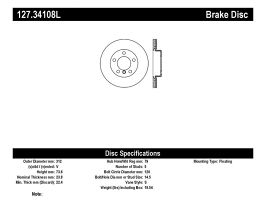 StopTech StopTech 9/07-09 BMW 328 Slotted & Drilled Left Front Rotor for BMW 2-Series F