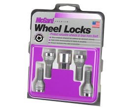 McGard Wheel Lock Bolt Set - 4pk. (Cone Seat) M14X1.25 / 17mm Hex / 27.3mm Shank Length - Chrome for BMW 2-Series F
