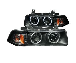 Anzo 1992-1998 BMW 3 Series E36 Projector Headlights w/ Halo Black (CCFL) G2 for BMW 3-Series E