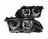 Anzo 1999-2001 BMW 3 Series E46 Projector Headlights w/ Halo Black for Bmw 328is / 323is