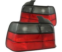 Anzo 1992-1998 BMW 3 Series E36 Sedan Taillights Red/Smoke for BMW 3-Series E