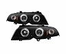 Spyder 99-01 BMW E46 3 Series 4DR Projector Headlights 1PC LED Halo (PRO-YD-BMWE46-4D-HL-AM-BSM) for Bmw 318ti / 328is / 323is