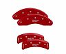 MGP Caliper Covers 4 Caliper Covers Engraved Front & Rear Red Finish Silver Characters 1987 BMW 325 for Bmw 325i / 325is / 318is