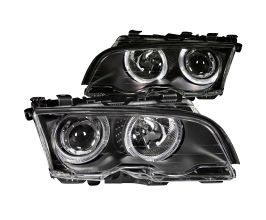 Anzo 1999-2001 BMW 3 Series E46 Projector Headlights w/ Halo Black for BMW 3-Series E4