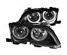 Anzo 2002-2005 BMW 3 Series E46 Projector Headlights w/ Halo Black for Bmw 330xi / 330i / 325xi / 325i Base