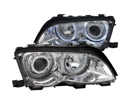 Anzo 2002-2005 BMW 3 Series E46 Projector Headlights w/ Halo Chrome for BMW 3-Series E4