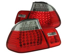 Anzo 1999-2001 BMW 3 Series E46 LED Taillights Red/Clear 4pc for BMW 3-Series E4