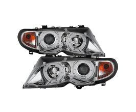 Spyder BMW E46 3-Series 02-05 4DR Projector Headlights 1PC LED Halo Chrm PRO-YD-BMWE4602-4D-AM-C for BMW 3-Series E4