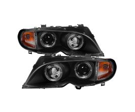 Spyder BMW E46 3-Series 02-05 4DR Projector Headlights 1PC LED Halo Blk PRO-YD-BMWE4602-4D-AM-BK for BMW 3-Series E4
