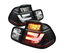Spyder BMW E46 3-Series 99-01 4Dr Light Bar Style LED Tail Lights Black ALT-YD-BE4699-4D-LBLED-BK for BMW 3-Series E4