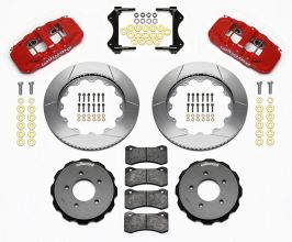 Wilwood AERO6 Front Hat Kit 14.00 Red 99-06 BMW E46 for BMW 3-Series E4