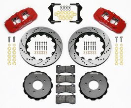 Wilwood AERO6 Front Hat Kit 14.00 Drilled Red 99-06 BMW E46 for BMW 3-Series E4