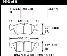 HAWK DTC-70 Brake Pads 98-02 BMW Z3/03-08 BMW Z4 for BMW 3-Series E4
