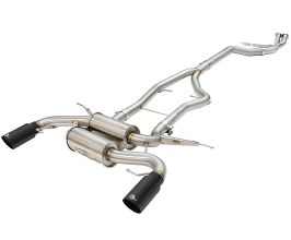 aFe Power MACHForce XP SS-304 Black Tip 3.0in-2.5in Dia Cat Back Exhaust 11-13 BMW 335i (E90/E92) 3.0L for BMW 3-Series E9