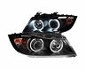 Anzo 2006-2008 BMW 3 Series E90-E91 Projector Headlights w/ Halo w/ LED Bar Black (CCFL)