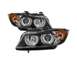 Spyder BMW E90 3-Series 06-08 4DR V2 Headlights - HID Only - Black PRO-YD-BMWE9005V2-HID-DRL-BK for BMW 3-Series E9