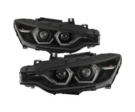 Spyder 12-14 BMW F30 3 Series 4DR Projector Headlights - Black PRO-YD-BMWF3012-AFSHID-BK for BMW 3-Series E9