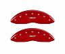 MGP Caliper Covers 4 Caliper Covers Engraved Front & Rear Red finish silver ch for Bmw 335i / 335d / 335is / 335i xDrive / 335xi Base