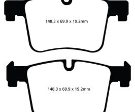 EBC 11+ BMW X3 2.0 Turbo (F25) Yellowstuff Front Brake Pads for BMW 3-Series E9
