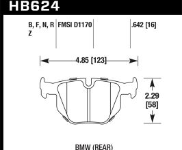 HAWK 06 BMW 330i/330xi / 07-09 335i / 07-08 335xi / 09 335d / 08-09 328i HP+ Street Rear Brake Pads for BMW 3-Series E9