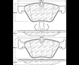 StopTech StopTech 06-16 BMW 325i Street Select Brake Pads - Front for BMW 3-Series E9