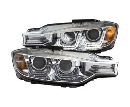 Anzo 2012-2015 BMW 3 Series Projector Headlights w/ U-Bar Chrome for BMW 3-Series F