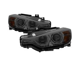 Spyder 12-14 BMW F30 3 Series 4DR Projector Headlights - LED DRL - Smoke (PRO-YD-BMWF3012-DRL-SM) for BMW 3-Series F